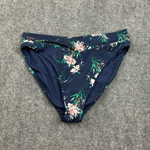 CARVE DESIGNS Women’s Navy Blue floral bikini bottoms high waist size: Medium